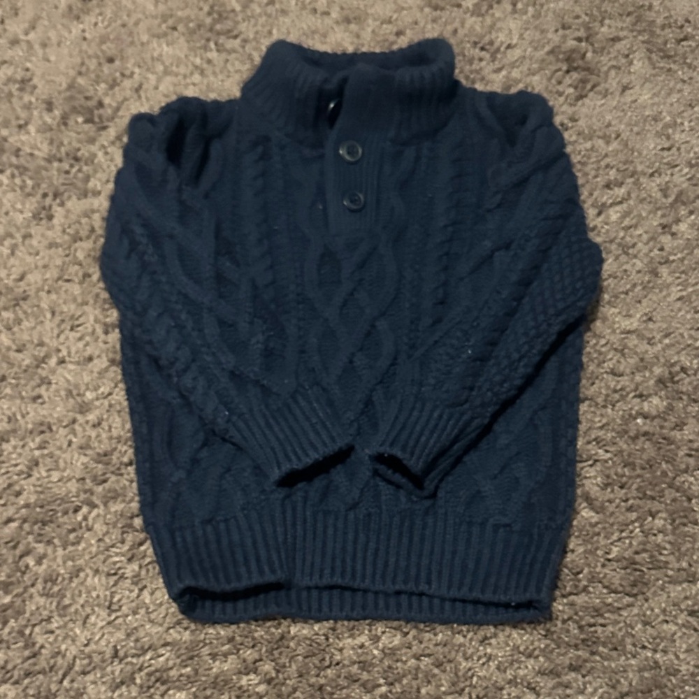 3T boys Gap Navy Cable Knit Sweater